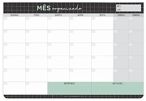 BLOCO PLANNER MENSAL GRID BM 92 CARTOES GIGANTES