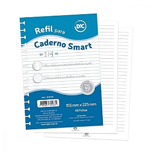 REFIL FOLHAS PARA CADERNO 1/4 SMART 48F DAC