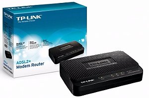 Modem Roteador TP-Link ADSL2+ Ready Preto - TD-8816