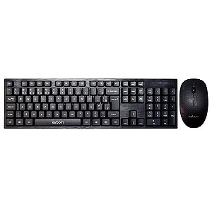 Teclado e Mouse Wireless 2.4g Sem Fio Exbom Bk - s370