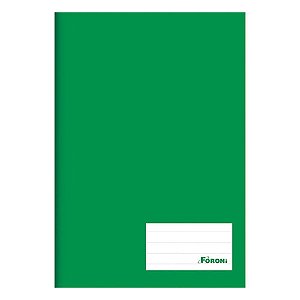 Caderno Brochura C/d 48 Folhas Costurado Verde Foroni