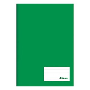 Caderno Brochura C/d 96 Folhas Costurado Verde Foroni