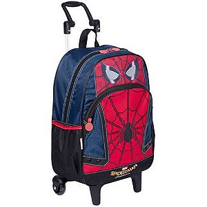 Mochila escolar grande com roda - 65070-00/18 - Homem Aranha - Sestini