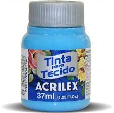 Tinta Tecido Fosca 037Ml Azul Celeste Acrilex