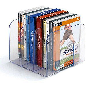 Organizador De Livros E Dvds Cristal Waleu