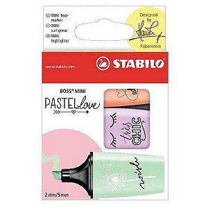 Destaca Texto Stabilo Boss Mini 07/03-47 Pastel Love - Com 3 Cores