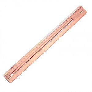 REGUA 30CM METALIZADA ROSE GOLD (DELLO)3112.RG