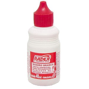 TINTA MARCADOR QUADRO BRANCO 40ML VERMELHO RADEX 234