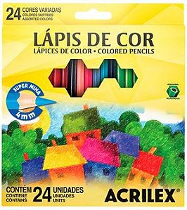 LAPIS DE COR 24 CORES ACRILEX