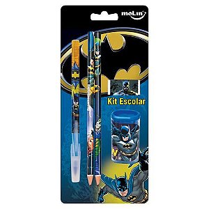 KIT ESCOLAR BATMAN C/ 5 ITENS MOLIN