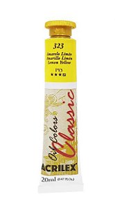 TINTA OLEO CLASSIC 20ML AMARELO LIMAO ACRILEX 323