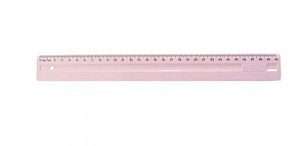 REGUA PLASTICA 30CM ROSA CLARO DELLO 3113.W.0100