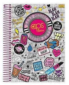 CADERNO CD COLEG 01MAT AMIGAS TEEN FORONI