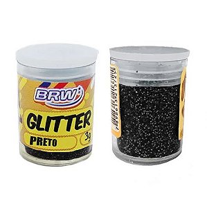 GLITTER PRETO 3G POTE BRW