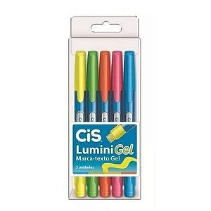 ESTOJO MARCA TEXTO GEL LUMINI C/ 5 CIS