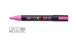 CANETA POSCA ROSA FLUORESCENTE 5M UNI-BALL