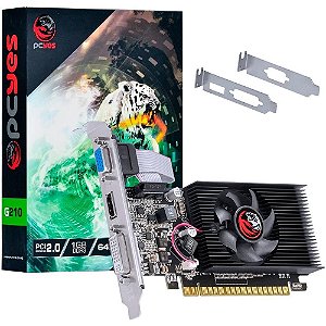 PLACA DE VIDEO  1GB DDR3  64 BITS GEFORCE G210 PCYES PA210G6401D3LP