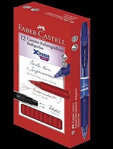 CANETA 0.7MM RETRATIL VERMELHA EXTREME FABER CASTELL