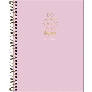 CADERNO COLEG 10MAT HAPPY ROSA 160F (TILIBRA)