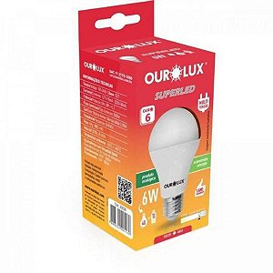 LAMPADA LED BULBO ( 6W)(BIV)(E27)(6500K)(OURO)(20021)