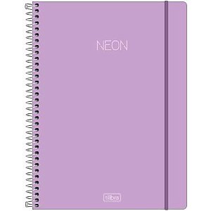 CADERNO UNV 01MAT LILAS NEON 80F TILIBRA