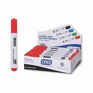 MARCADOR DE QUADRO BRANCO VERMELHO RECARREGAVEL LYKE LO101-148VM