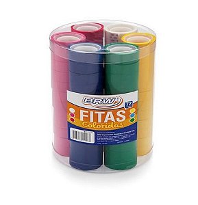 FITA ADESIVA COLORIDA 12MMX10M BRW FT1272