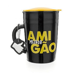 CANECA COM TAMPA E CHAVEIRO MELHOR AMIGO (LUDI)LI2174