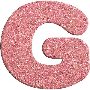 LETRA DE EVA GLITTER G 12CM ROSA NEON GATE 72  606