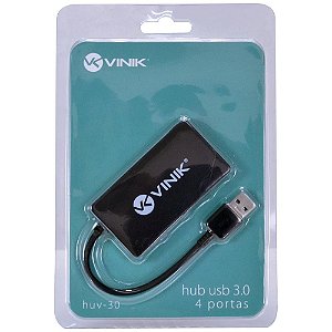 HUB USB 3.0 4 PORTAS PRETO VINIK 29595
