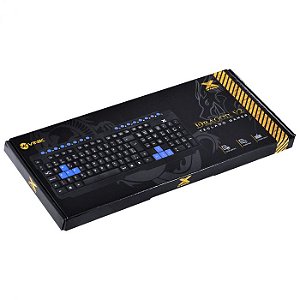 TECLADO USB GAMER  DRAGON V2 PRETO/AZUL VINIKGT102