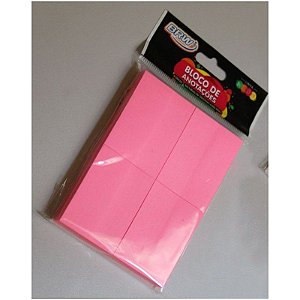 BLOCO ADESIVO ROSA 38X51 4BL 400F BRW BA3803