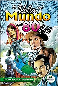 LIVRO EM QUADRINHOS A VOLTA AO MUNDO EM 80 DIAS BRASILEITURA TODO O LIVRO