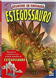 LIVRO CD DESENTERRE UM DINOSSAURO ESTEGOSSAURO TODO O LIVRO