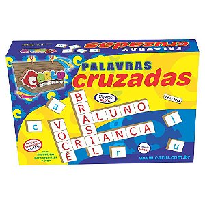 BRINQUEDO PEDAGOGICO PALAVRAS CRUZADAS 73 PECAS MDF CARLU