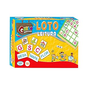 BRINQUEDO PEDAGOGICO LOTO LEITURA 130 PECAS MDF LOTO LEITURA