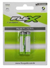 PILHA ALCALINA AAA 2UN FLEX FX-AAAK2