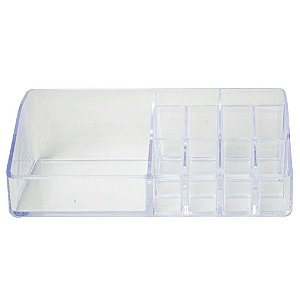 ORGANIZADOR DE COSMETICOS C/ 11 DIVISORIAS TRANSPARENTE DELLO