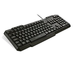 TECLADO USB MULTIMIDIA PRETO MULTILASER TC206