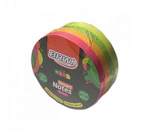 BLOCO ADESIVO 4 CORES MINI REDONDO NEON 45X45MM 200F BRW