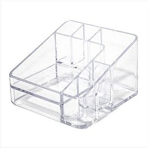 ORGANIZADOR DE COSMETICOS C/ 06 DIVISORIAS TRANSPARENTE DELLO