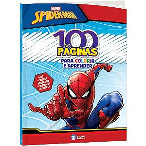 LIVRO 100 PAGINAS PARA COLORIR SPIDERMAN BICHO ESPERTO