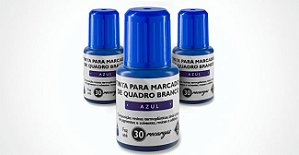 TINTA MARCADOR QUADRO BRANCO 20ML AZUL BRW