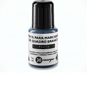 TINTA MARCADOR QUADRO BRANCO 20ML PRETO CX.12UN BRW