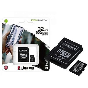 CARTAO DE MEMORIA  32 GB CL.10 100MB/S KINGSTON