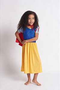 Vestido Infantil Princesa Com Capa