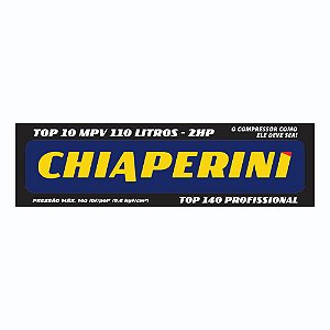 Adesivo Chiaperini Top10Mpv 110L 2Hp Novo Logo - Compressores Média Pressão - Chiaperini