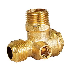 Válvula Retenção 1/2"Nptx3/4"UnfxAliv.1/8"Bsp - Compressores Odonto - Chiaperini