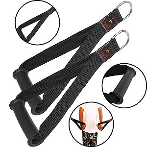 Par Alça Puxador Lateral Do Cross Over Polia Para Treino de Musculação Profissional