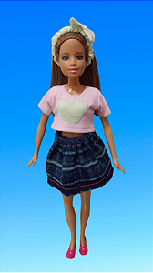 conj.Sia e blusa para  Barbie